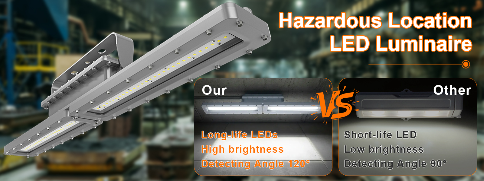 Explosion Proof Linear Led Light 60w 4ft Ac100 277v Dimmable 5000k Ip66 With Etl Ul Listed For Warehouse (8)