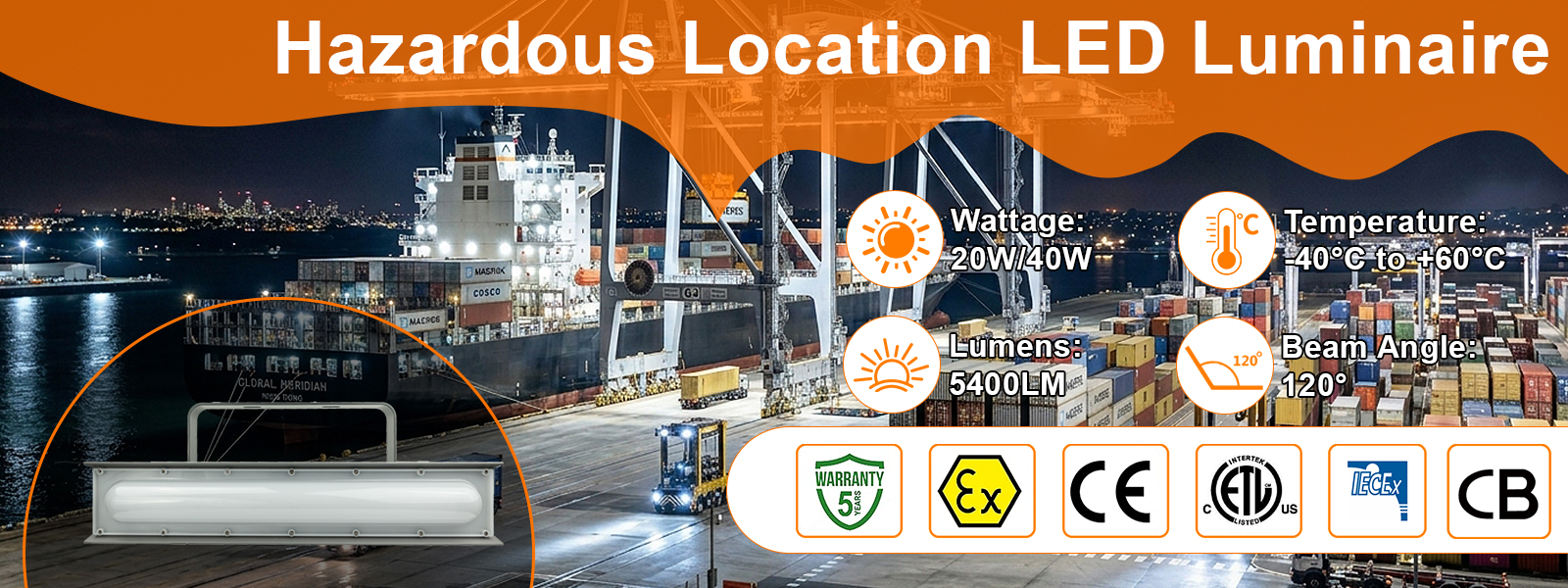 Hazardous Location Led Light Fixtures 2ft 20w Ac100 277v 4000k Class I Division Ii Ip66 With Etl Ul Listed (1)
