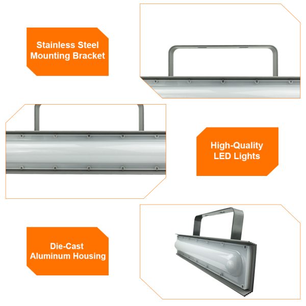 Hazardous Location Led Light Fixtures 2ft 20w Ac100 277v 4000k Class I Division Ii Ip66 With Etl Ul Listed (5)