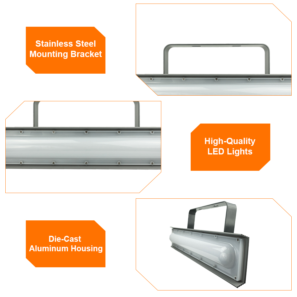 Hazardous Location Led Light Fixtures 2ft 20w Ac100 277v 4000k Class I Division Ii Ip66 With Etl Ul Listed (5)