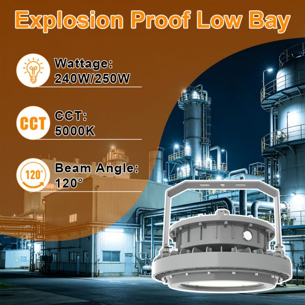 High Bay Explosion Proof Led Light 250w Ac100 277v Dimmable 35000lm 5000k Ip66 Beam Angle 120° For Industrial Sites (3)