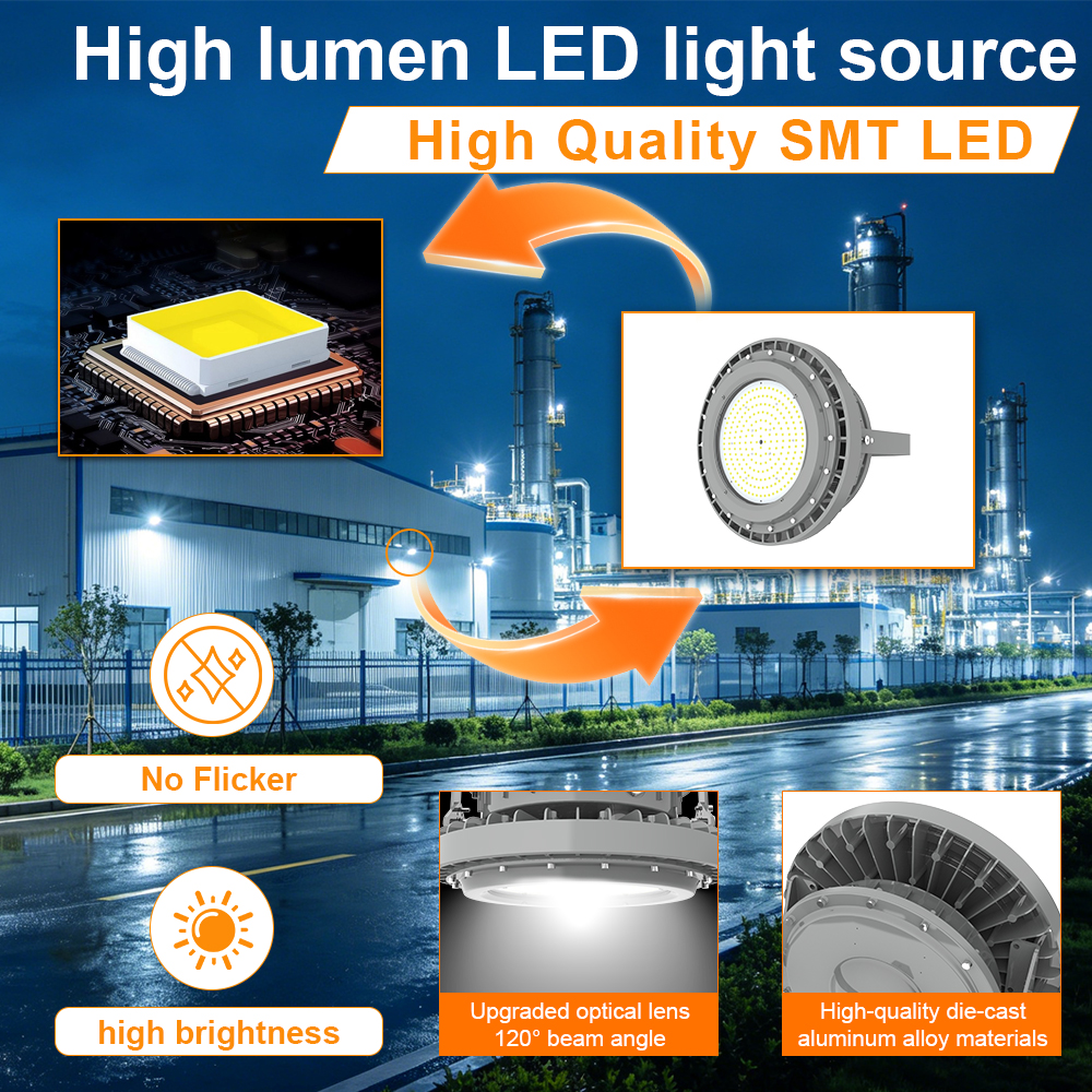 High Bay Explosion Proof Led Light 250w Ac100 277v Dimmable 35000lm 5000k Ip66 Beam Angle 120° For Industrial Sites (6)