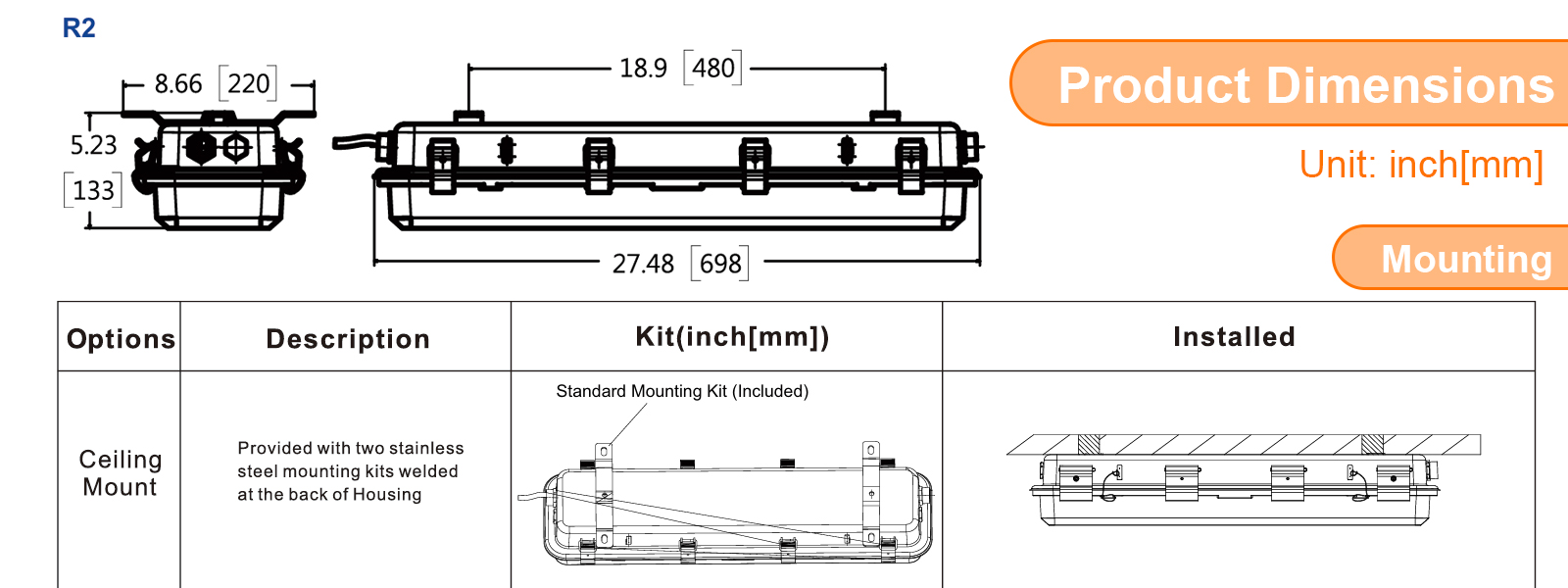 Led Explosion Proof Linear Light Class I Division Ii 40w 2ft Ac100 277v Dimmable 5000k Ip66 With Etl Ul Listed For Construction Site (8)