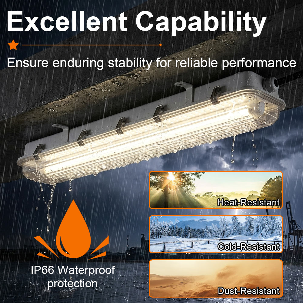 Led Linear Hazardous Location Fixture 60w 4ft Ac100 277v Dimmable 8100lm 5000k Ip66 Etl Ul Listed For Gas Stations (3)