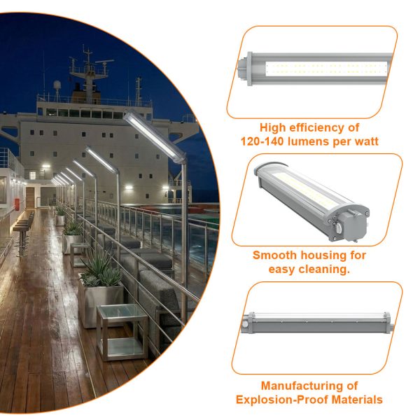 Linear Led Light 40w 2ft Ac100 277v Dimmable 5000k 5600lm Ip66 With Etl Ul Listed For Hazardous Locations (5)