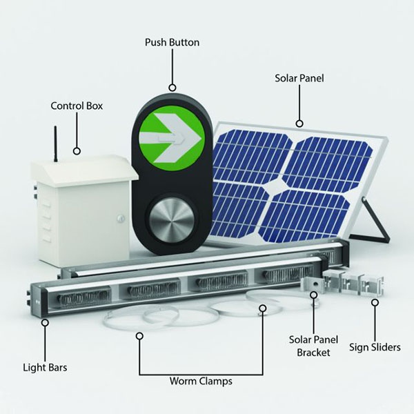 Solar Flashing Beacon 20w With Push Button Activation (5)