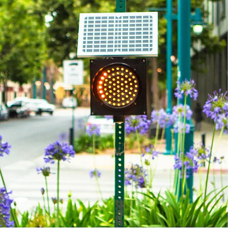 Solar Powered Amber Flashing Lights Ac85~230v (3)