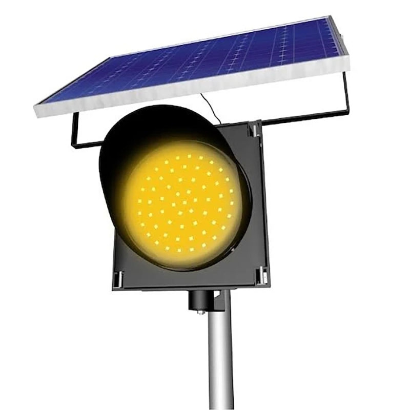 Solar Powered Amber Flashing Lights Ac85~230v (4)