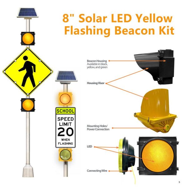 Solar Powered Beacon Light 8 Mutcd Standard (2)