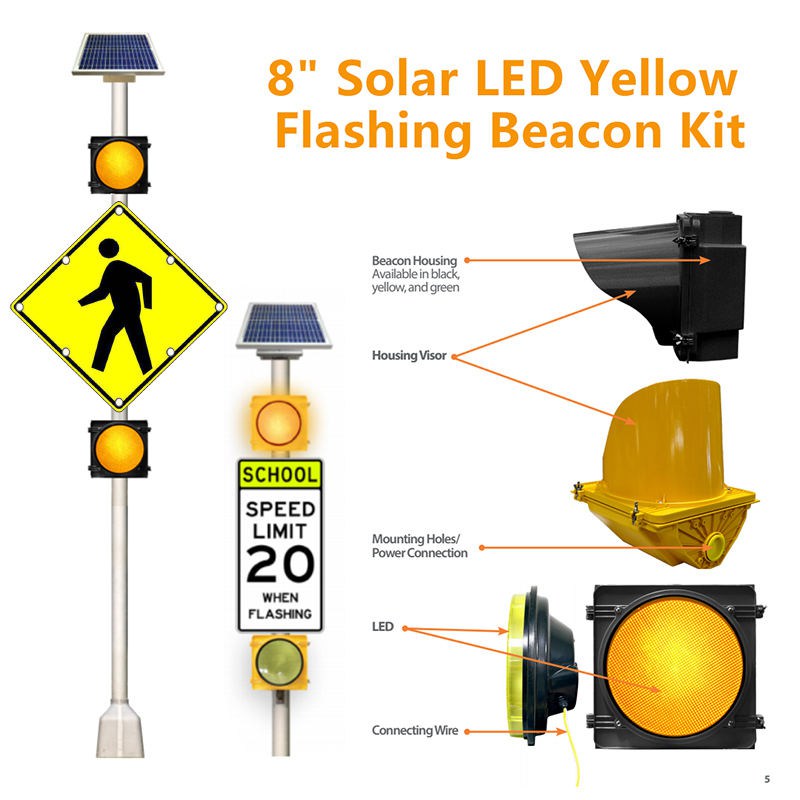 Solar Powered Beacon Light 8 Mutcd Standard (2)