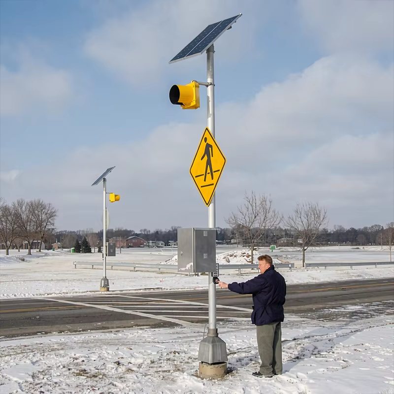 Solar Powered Beacon Light 8 Mutcd Standard (4)