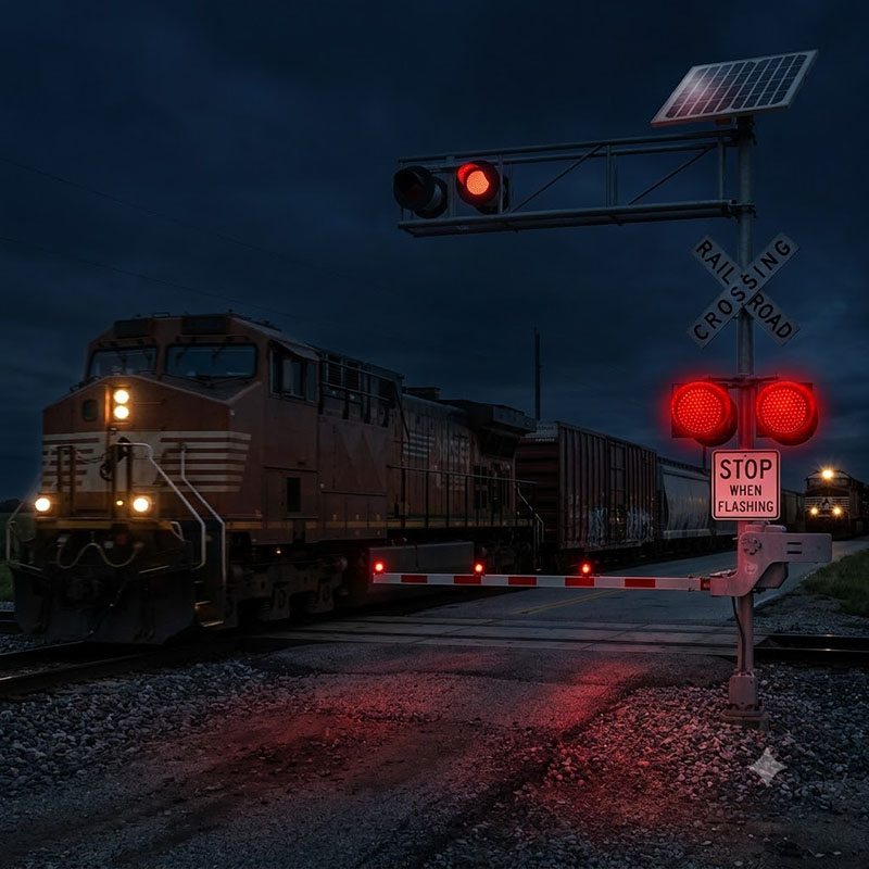 Solar Powered Flashing Beacon 8 10w (2)