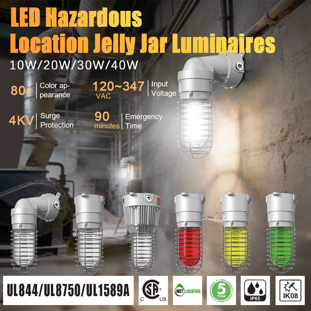 10w Ip65 Explosion Proof Emergency Light Ac120 347v For Dust Workshop For Class I Division Ii (6)