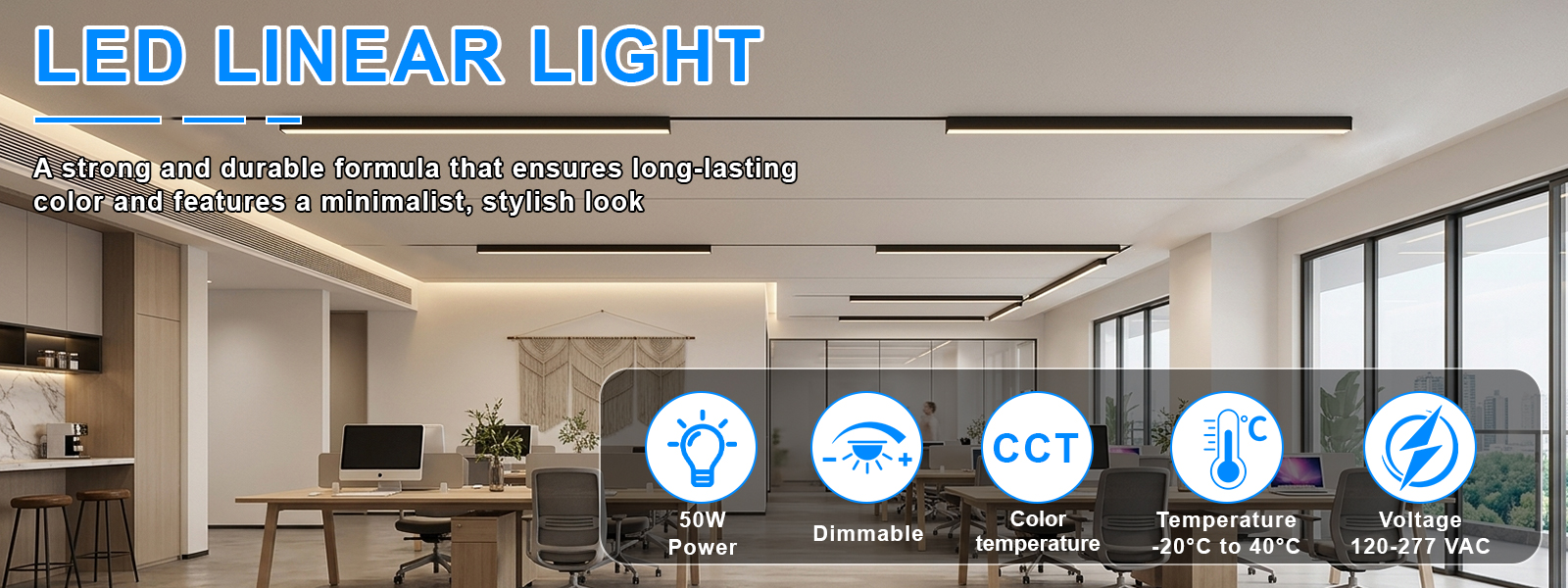 4ft Led Linear High Bay Lights In White Color 20w30w40w 4600lm 120 277vac For Conference Rooms (3)