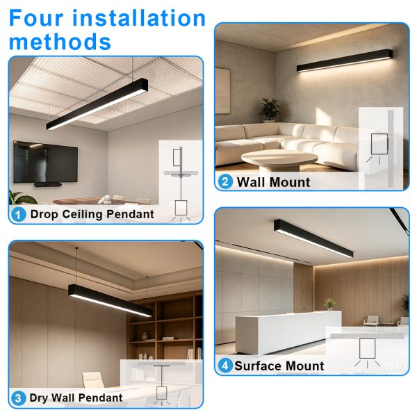 4ft Led Linear High Bay Lights In White Color 20w30w40w 4600lm 120 277vac For Conference Rooms (7)