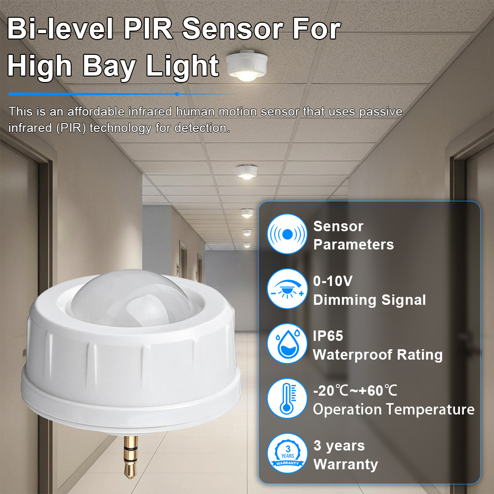 Bi Level Pir Sensor For High Light Ip65 0 10 Dimming For Hotel Hallway (4)