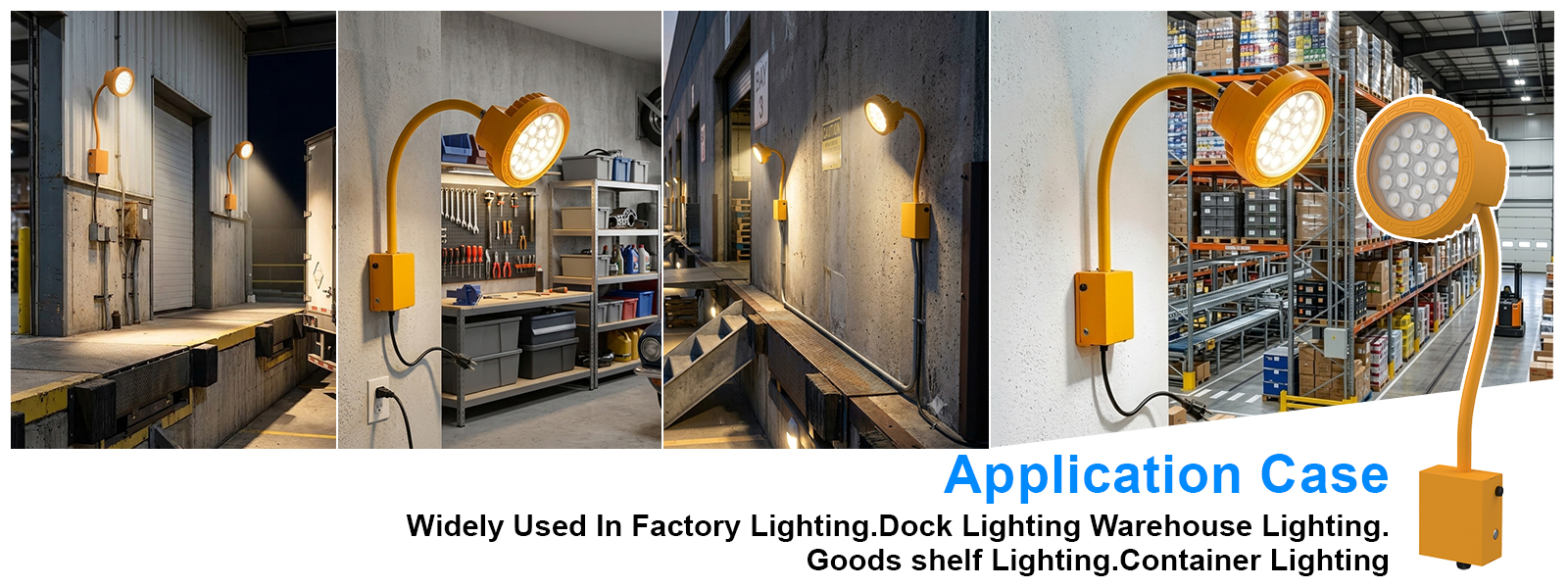 Gooseneck Dock Lights Led 20w 5000k 2600lm Ip65 100 277v For Container Lighting (7)