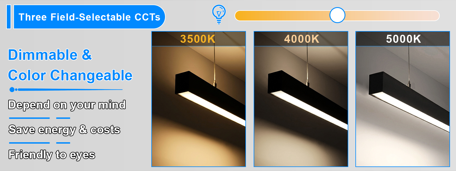 Linear Led High Bay Lights In Black Color 10w15w20w 2300lm 120 277vac For Reception Area (4)